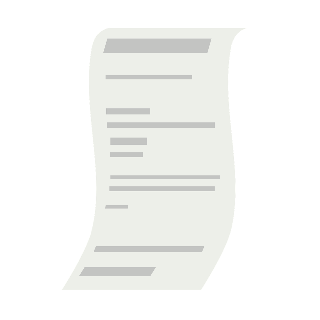 invoice, receipt, to buy
