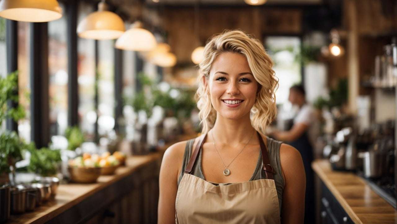 ai generated, woman, cafe